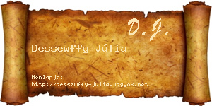 Dessewffy Júlia névjegykártya