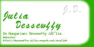 julia dessewffy business card